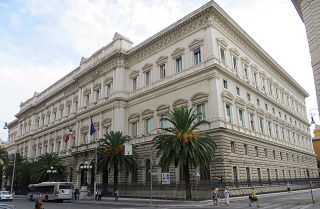 Palacio Koch, en la calle Nazionale en Roma, sede del Banco de Italia.