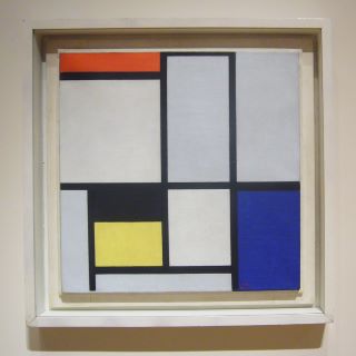 Piet Mondrian, Composizione C con Rosso, Giallo e Blu esempio di neoplasticismo (o De Stijl).